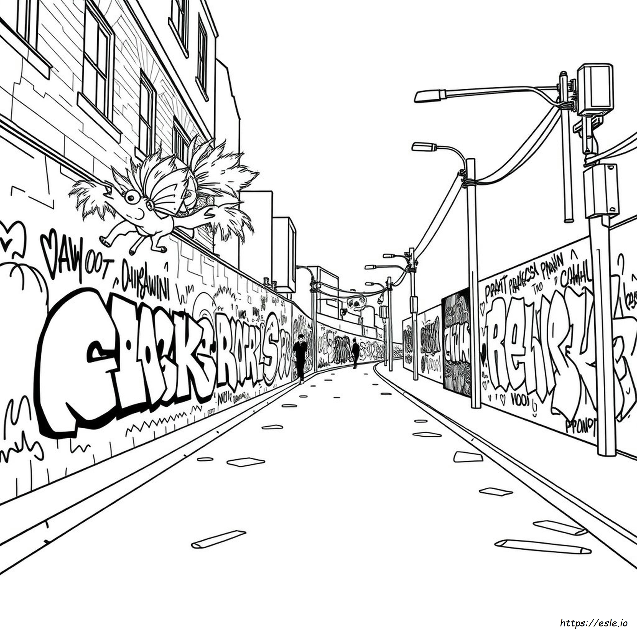 Streetart-Graffiti-Ausmalbilder