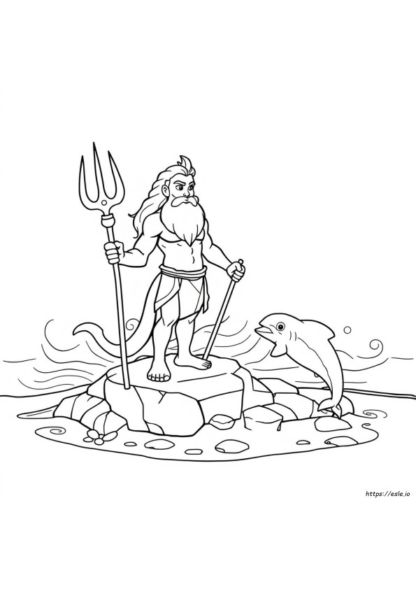 Coloriage Poséidon