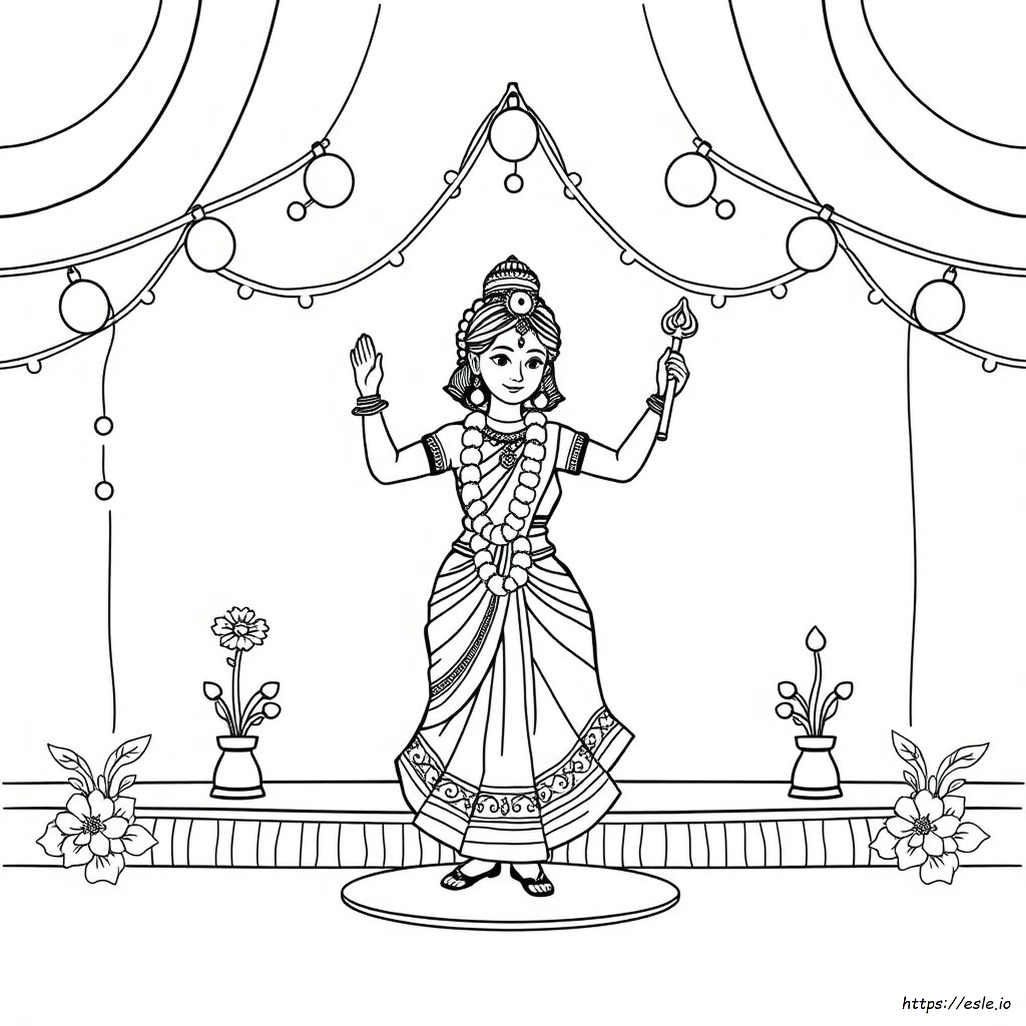 Navratri Colouring Pages Printable