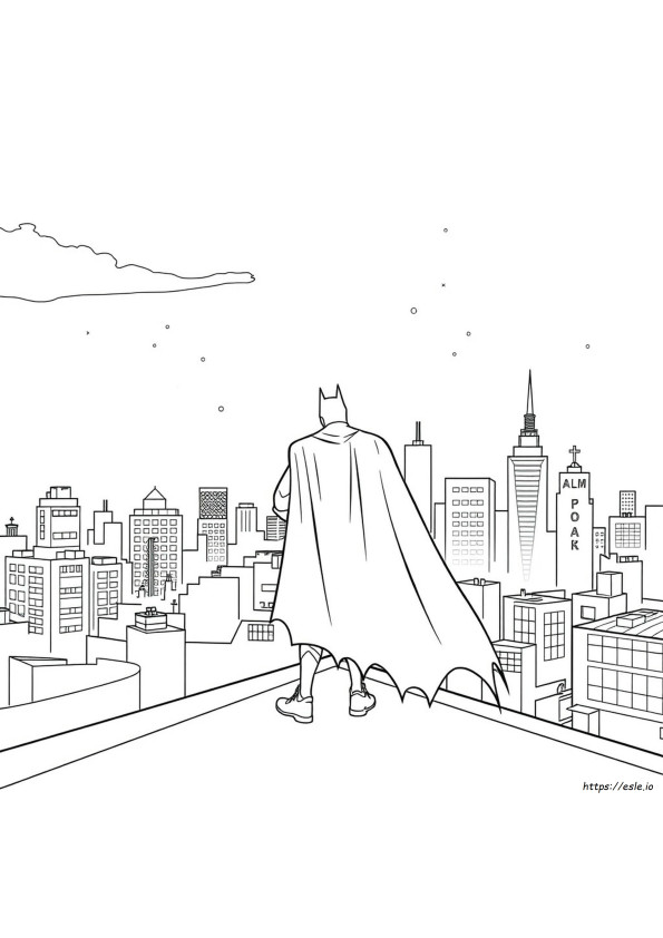 Batman Image For Colouring