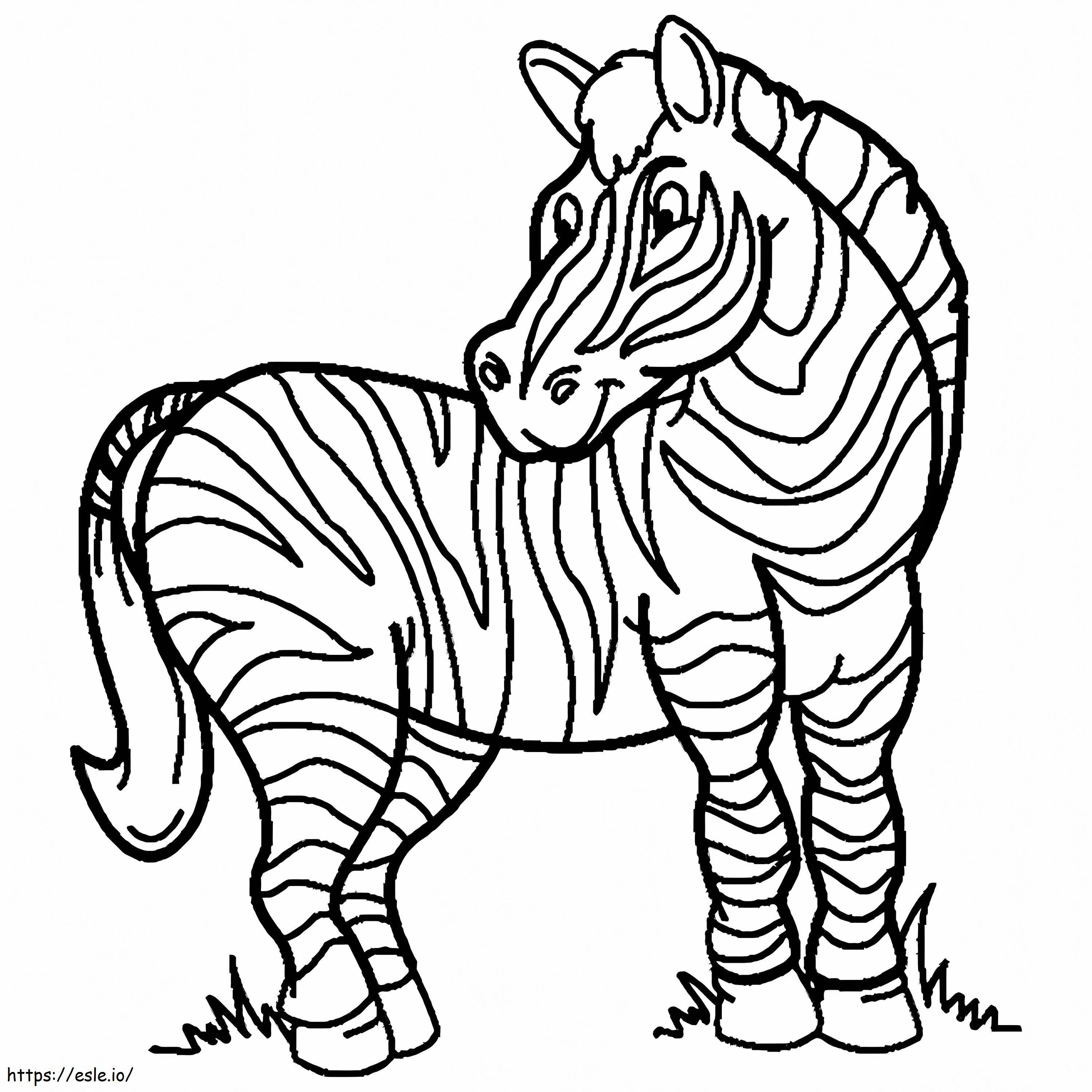 Zebra yang dapat dicetak Gambar Mewarnai