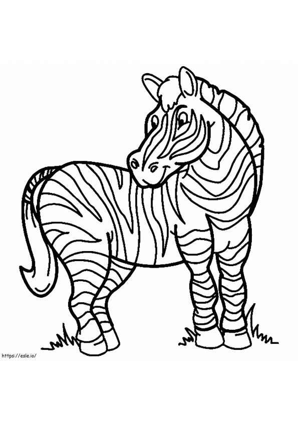 Afdrukbare Zebra kleurplaat