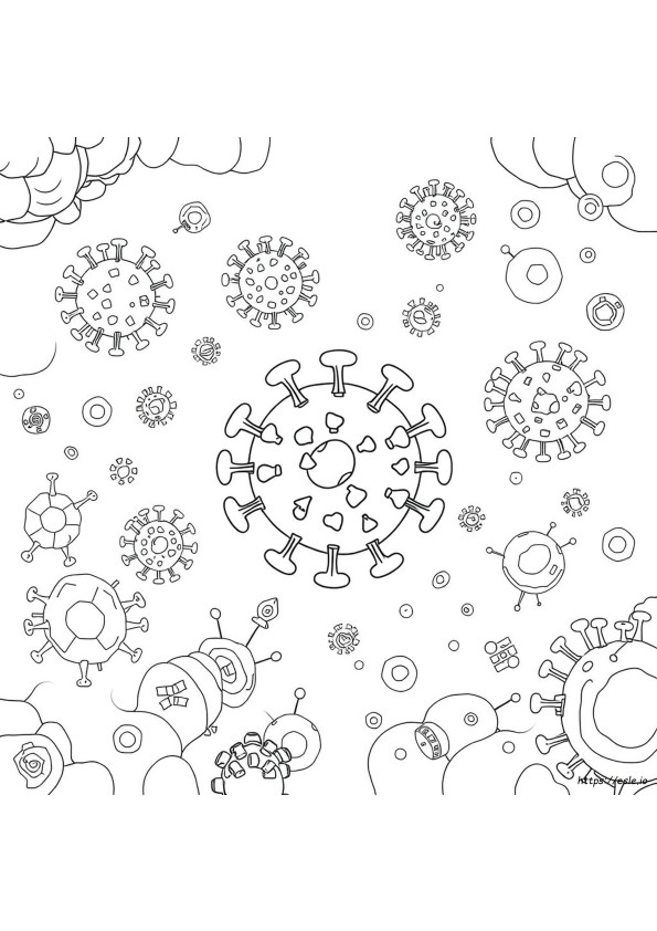 Vírus Para Colorir