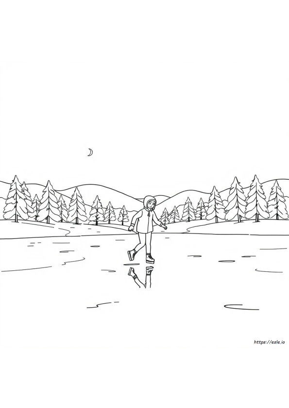 Ijs Schaatsen Kleurplaat