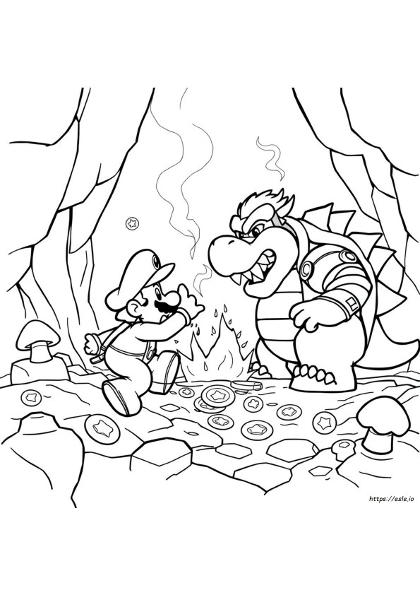 Kolorowanka Mario Bowser Do Kolorowania
