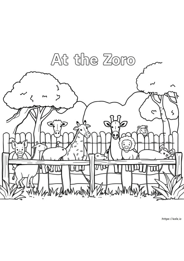 Desene De Colorat La Grădina Zoologică