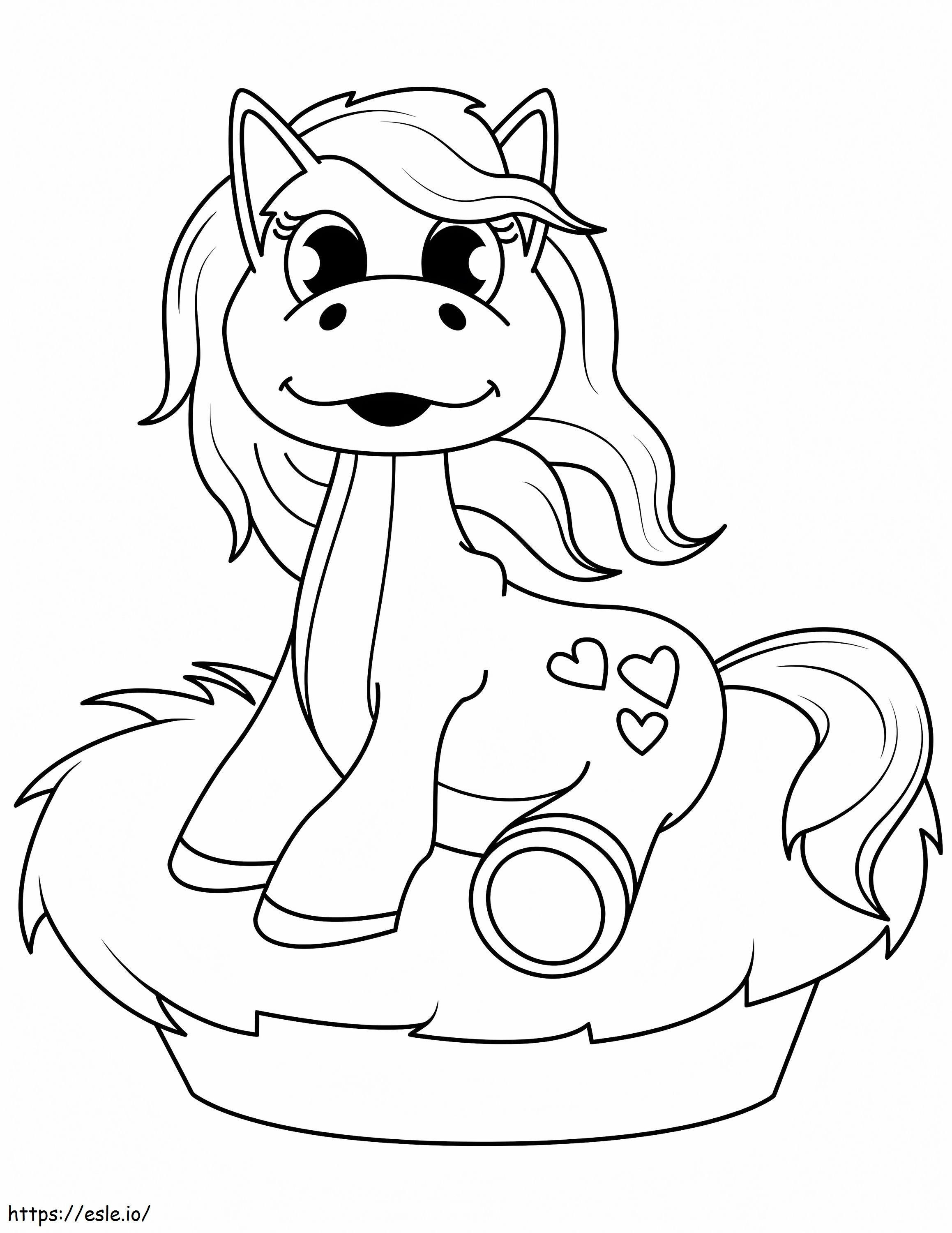Printable Lovely Horse coloring page