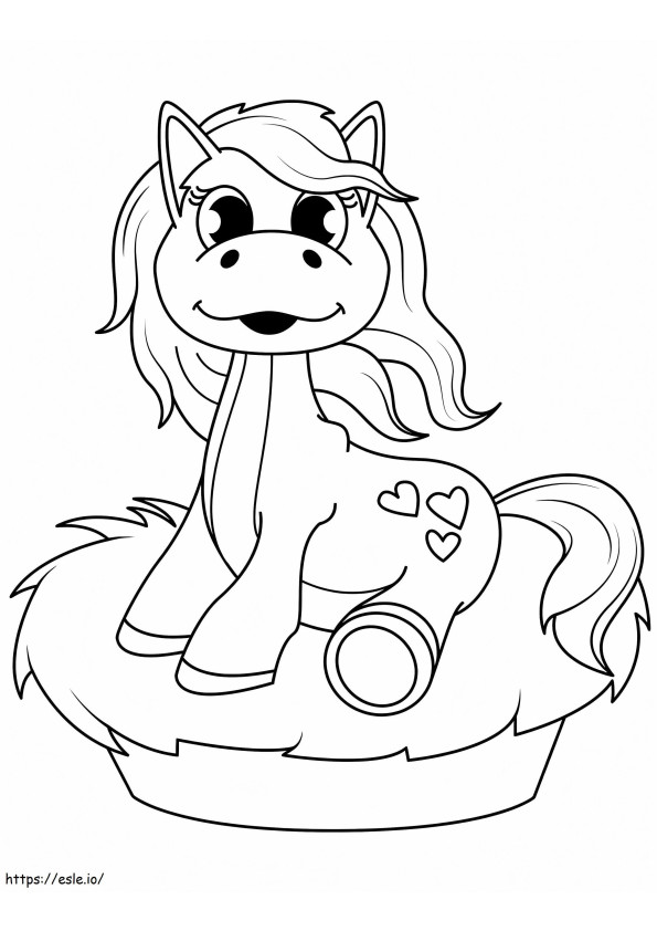 Printable Lovely Horse coloring page