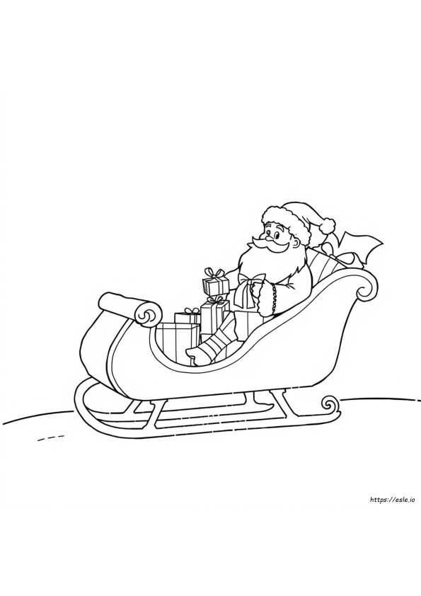 Página De Libro De Colorear De Papá Noel