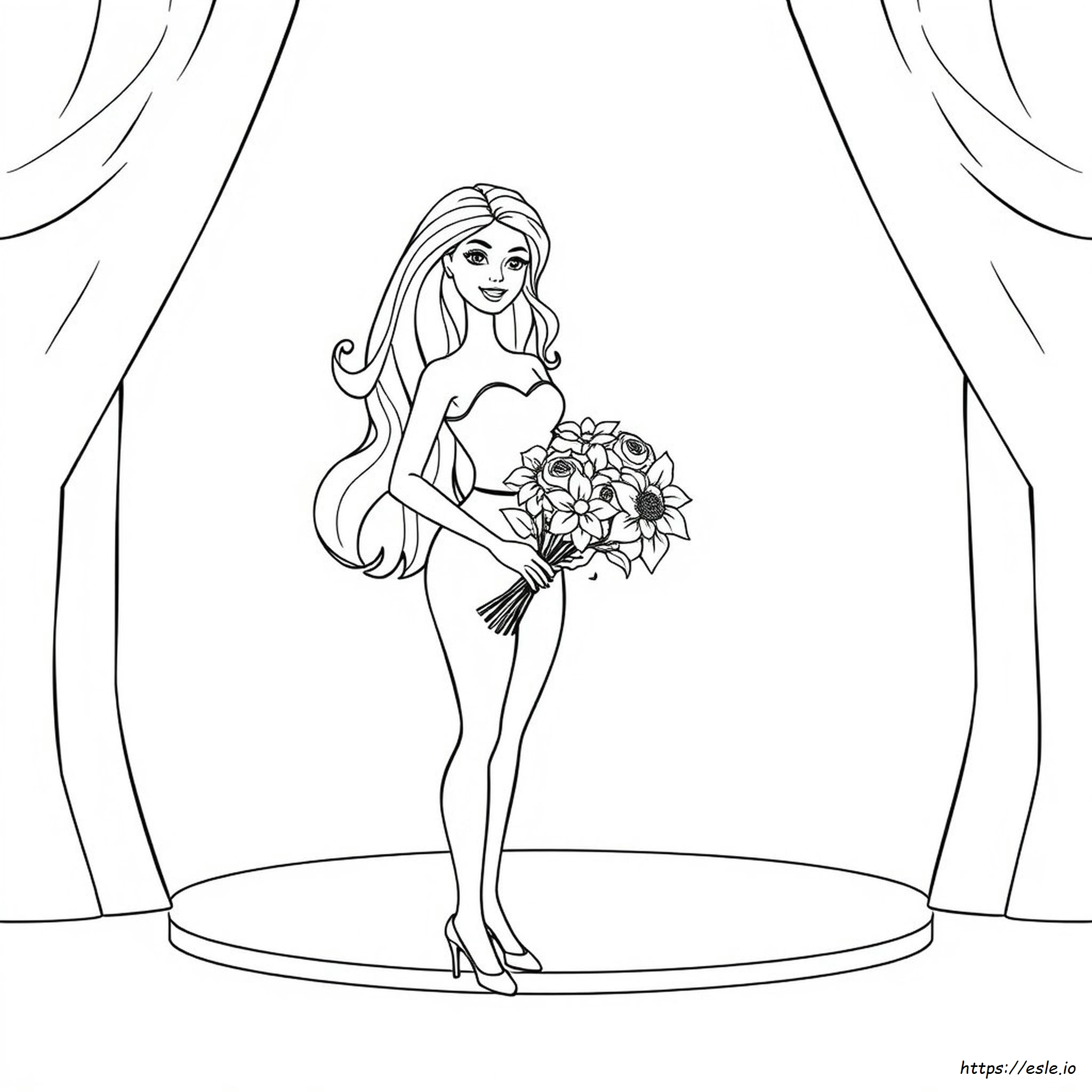 Easy Barbie Coloring Pages