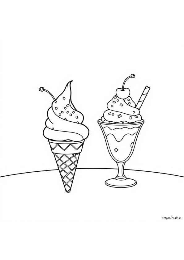 I For Ice Cream Coloring Pages