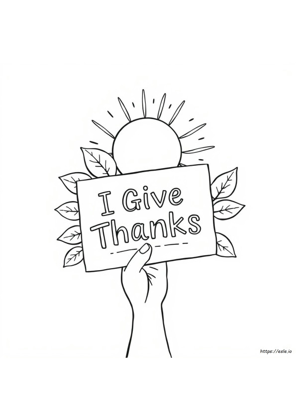 Give Thanks Coloring Page
