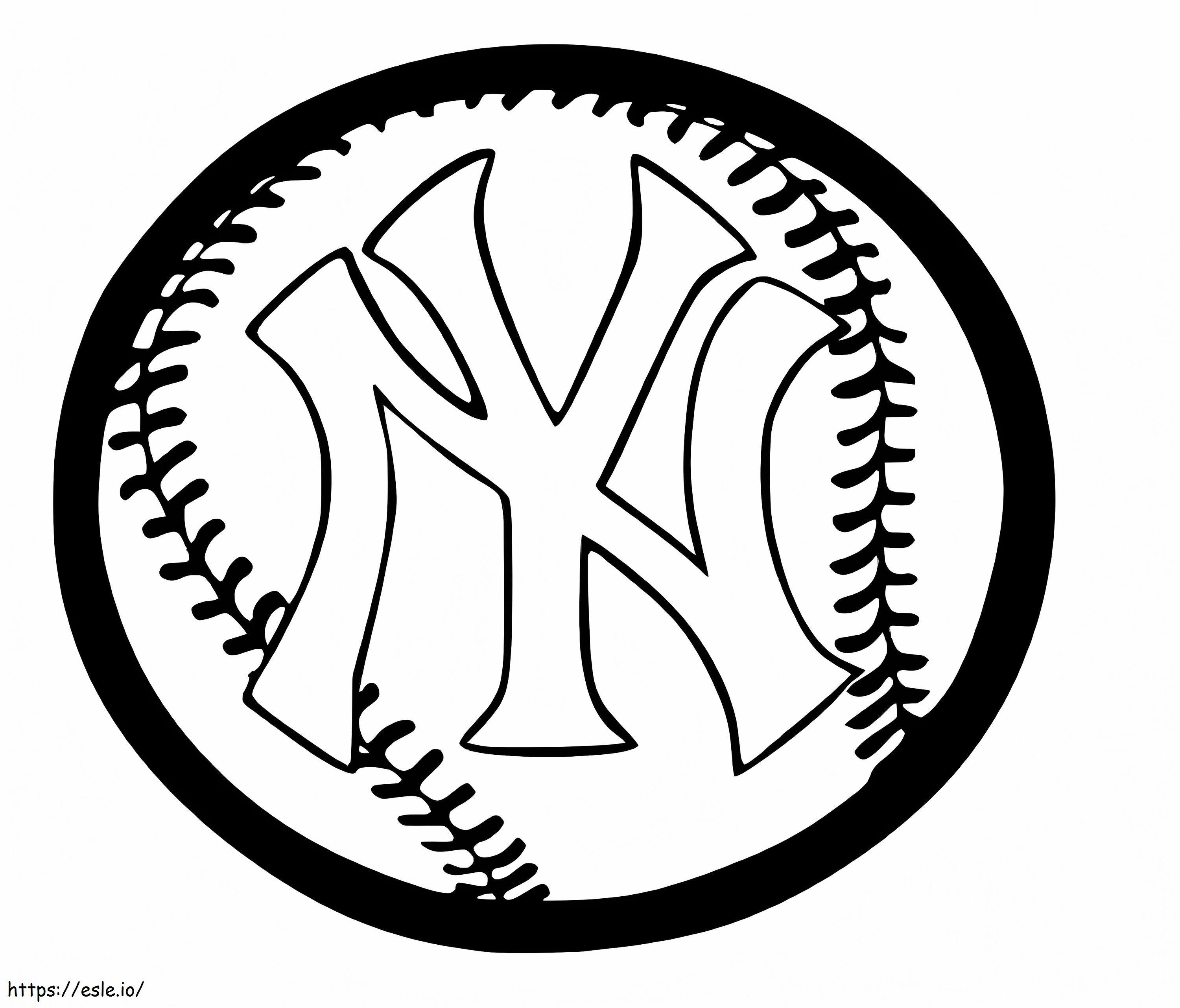 ニューヨーク・ヤンキース 1 ぬりえ - 塗り絵