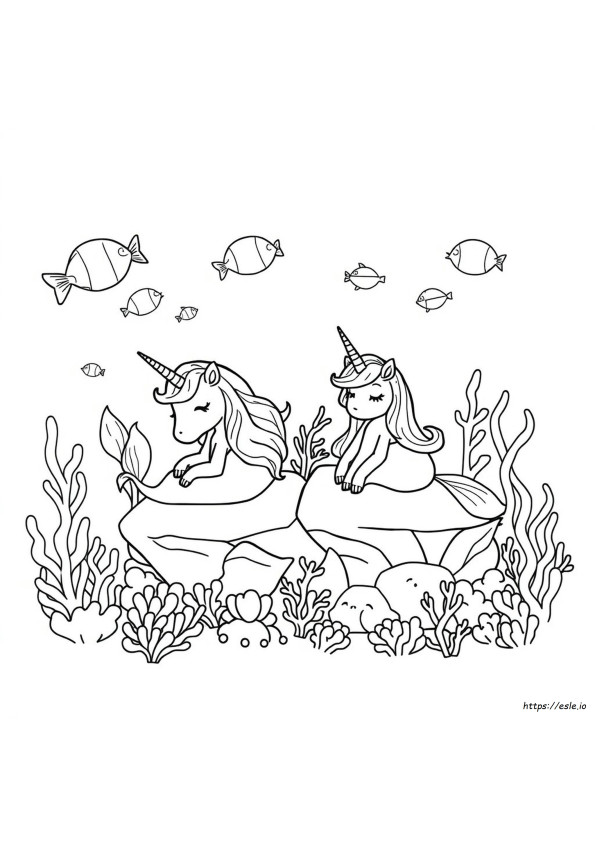 Carini Unicorni Sirene Da Colorare