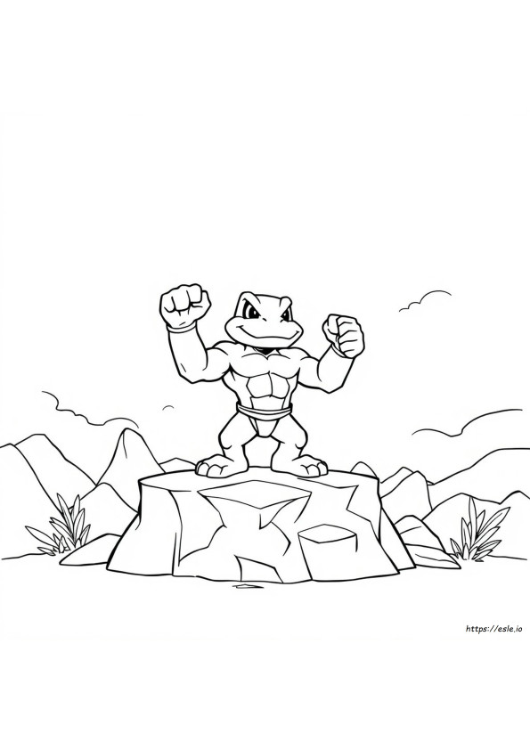 Machoke Coloring Page