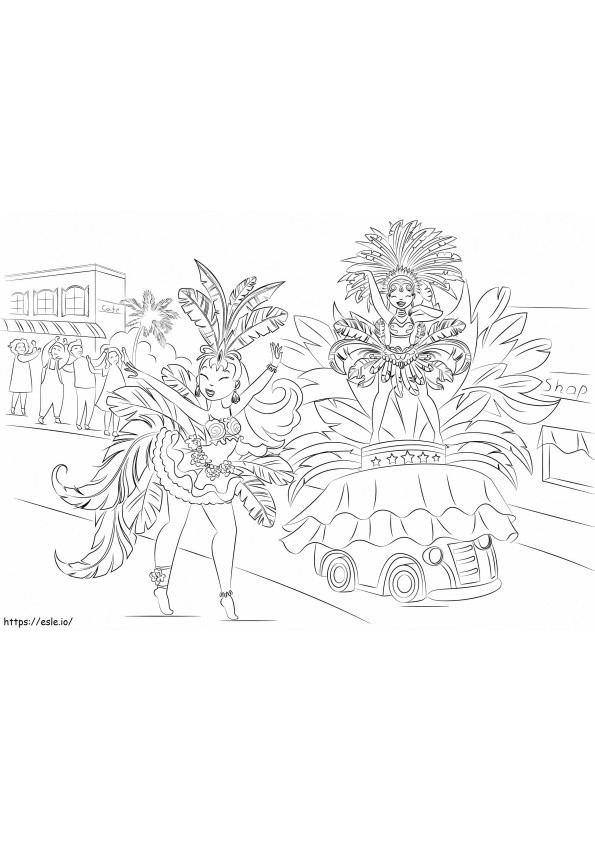 Brazil karnevál kifestő