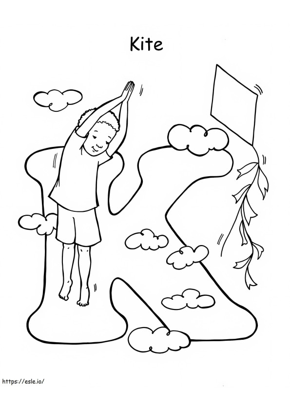Yoga Kite Pose coloring page