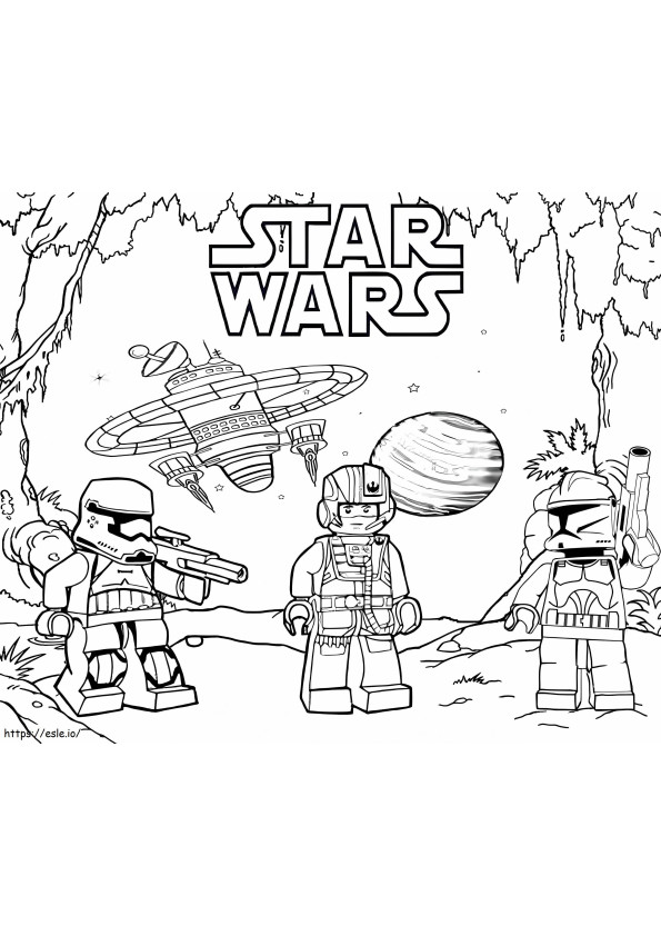 Coloriage Légo Star Wars 1 à imprimer dessin