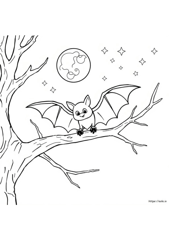 Dibujo De Murciélago Para Colorear