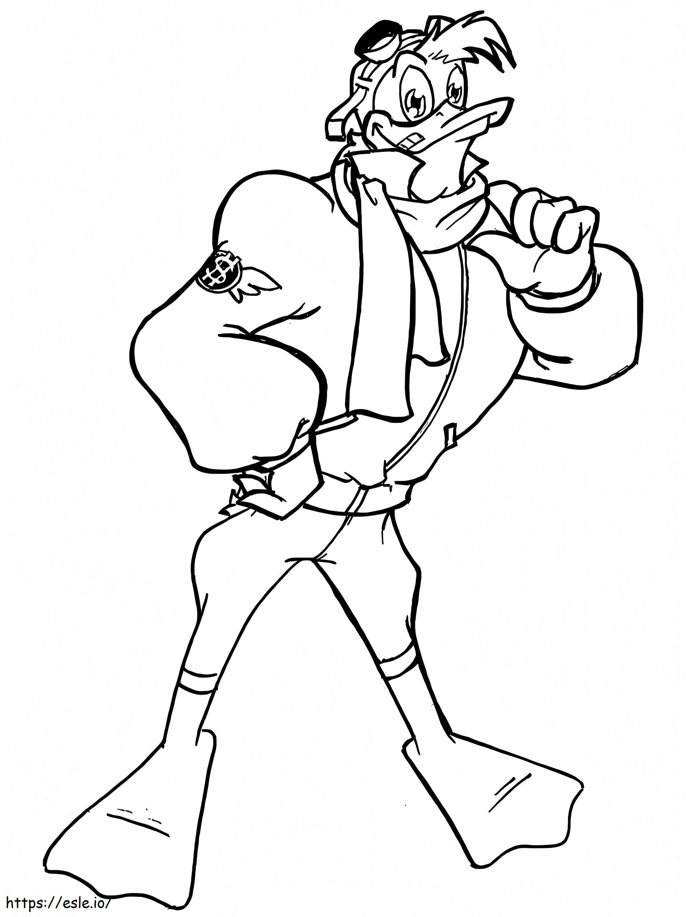 Launchpad Mcquack The Ducktales coloring page