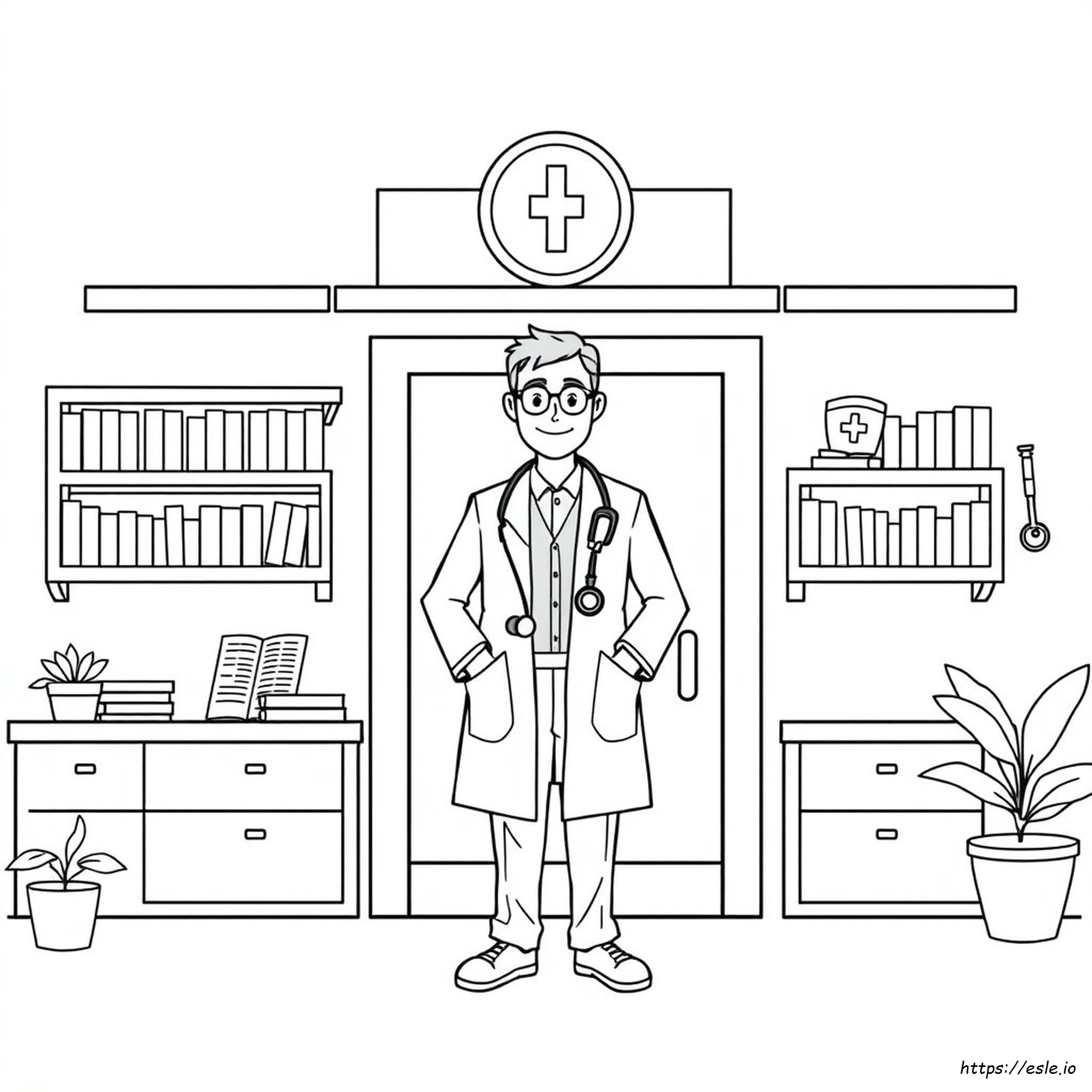 Desenho De Médico Para Colorir