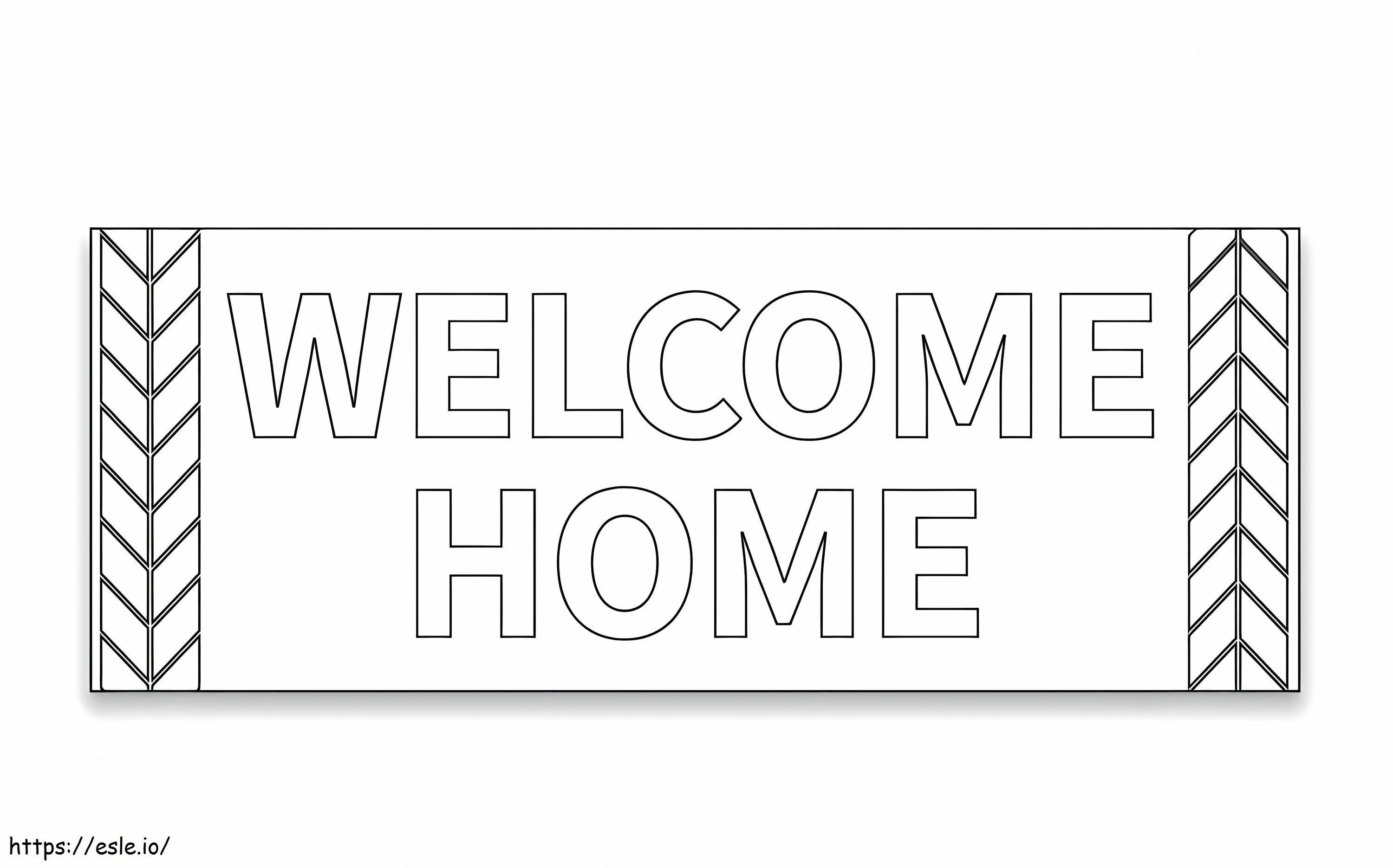 Welcome Home 8 coloring page