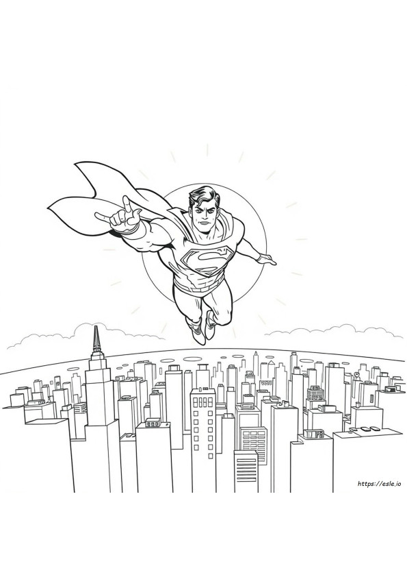Superman Tekening Om In Te Kleuren