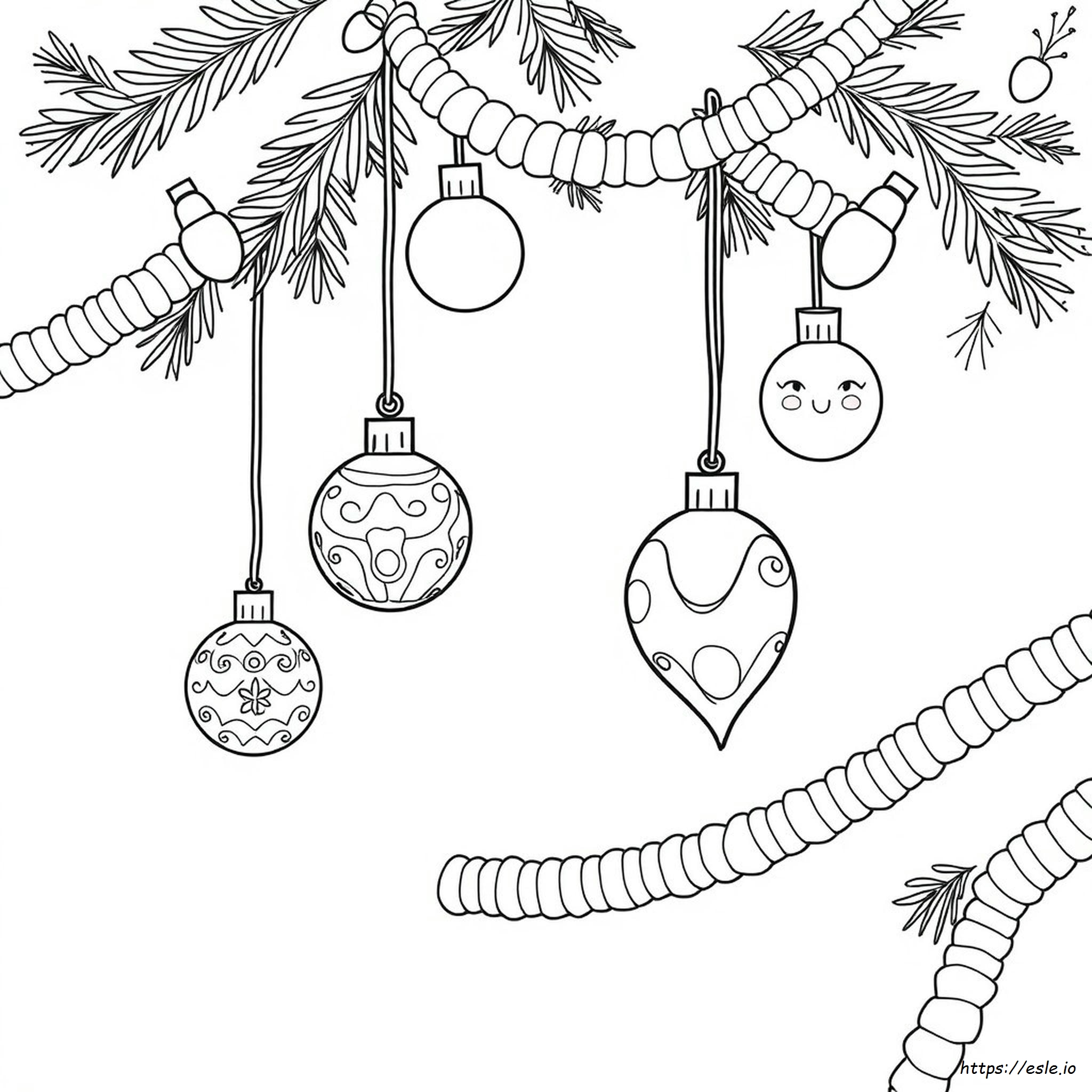 Holiday Ornaments Coloring Sheets