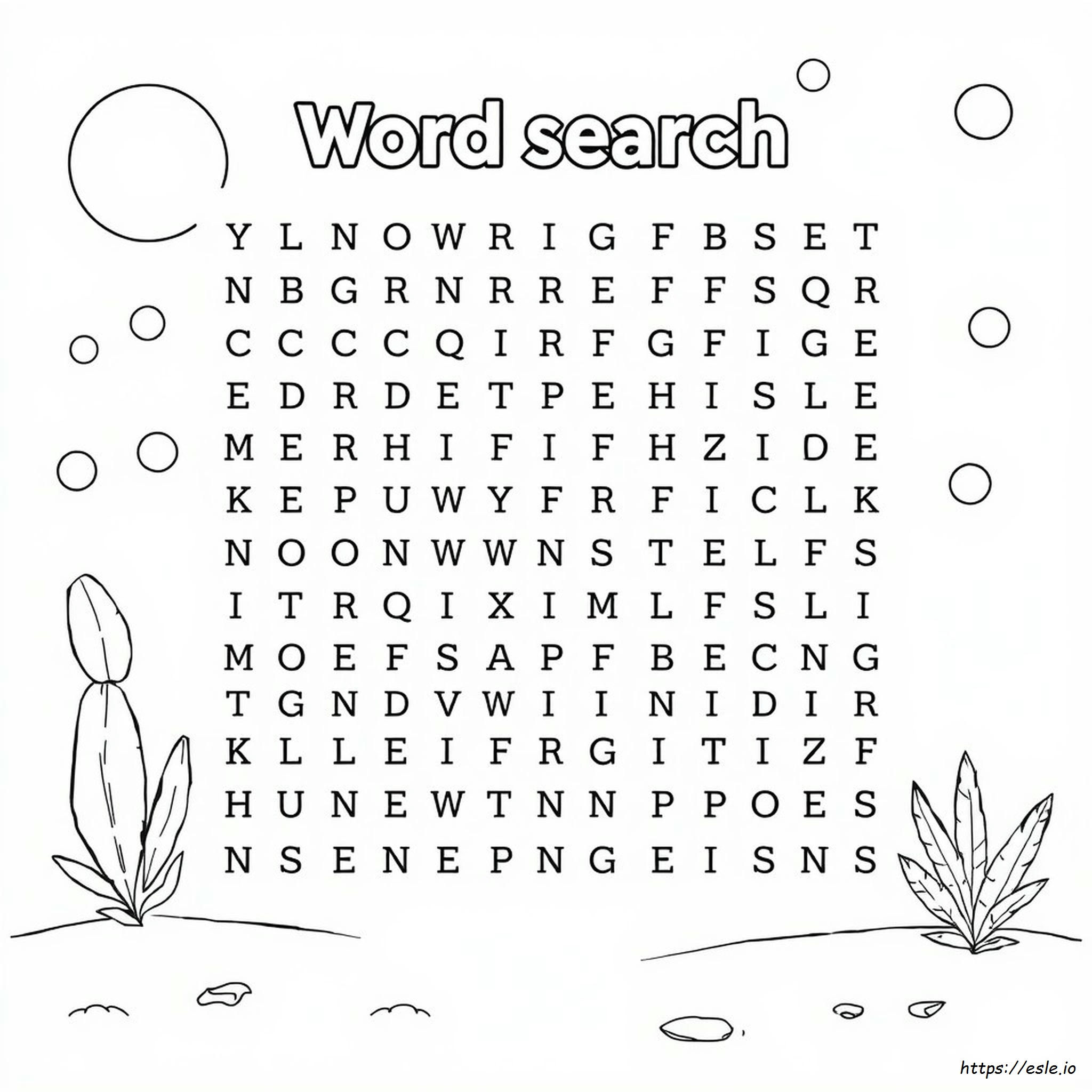 Sopa De Letras Para Colorear Hojas Imprimibles