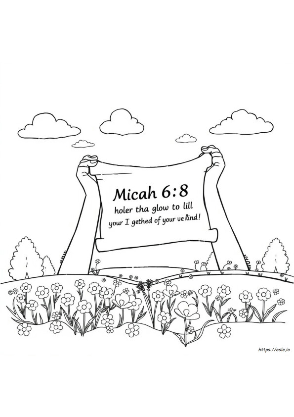 Micah 6:8 Coloring Page