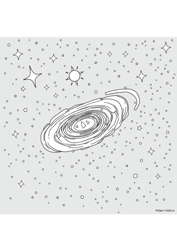 Éjszakai Égbolt Galaxis Színező Oldalak