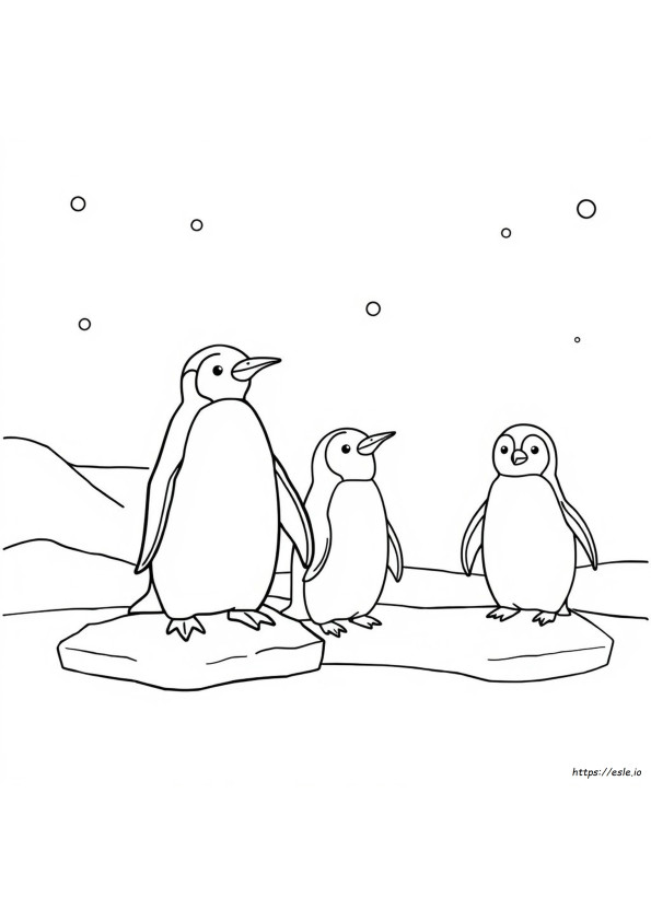 Easy Penguin Coloring Pages