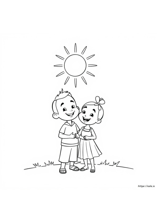 Colouring Upin Ipin Drawing