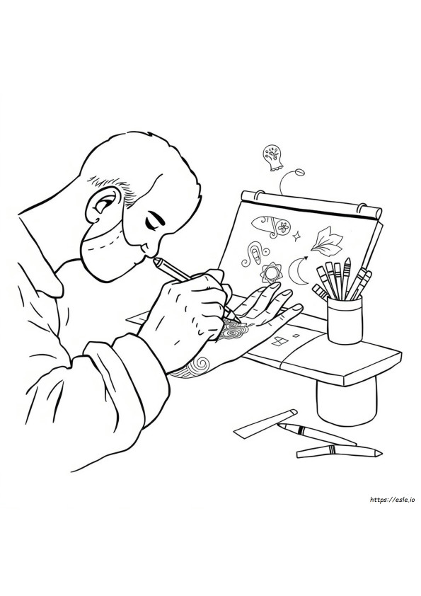 Drawing Tattoo Coloring Pages