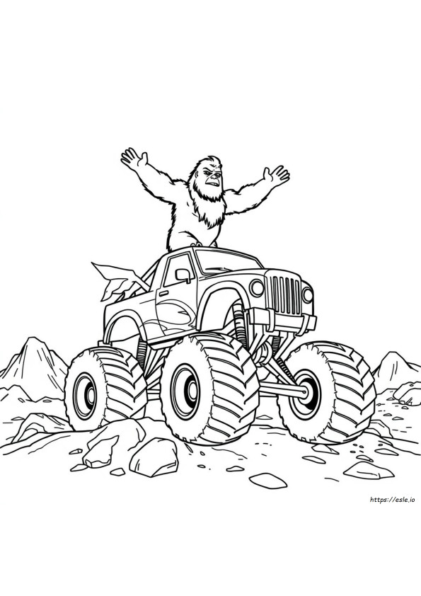 Big Foot Monster Truck Coloring Page