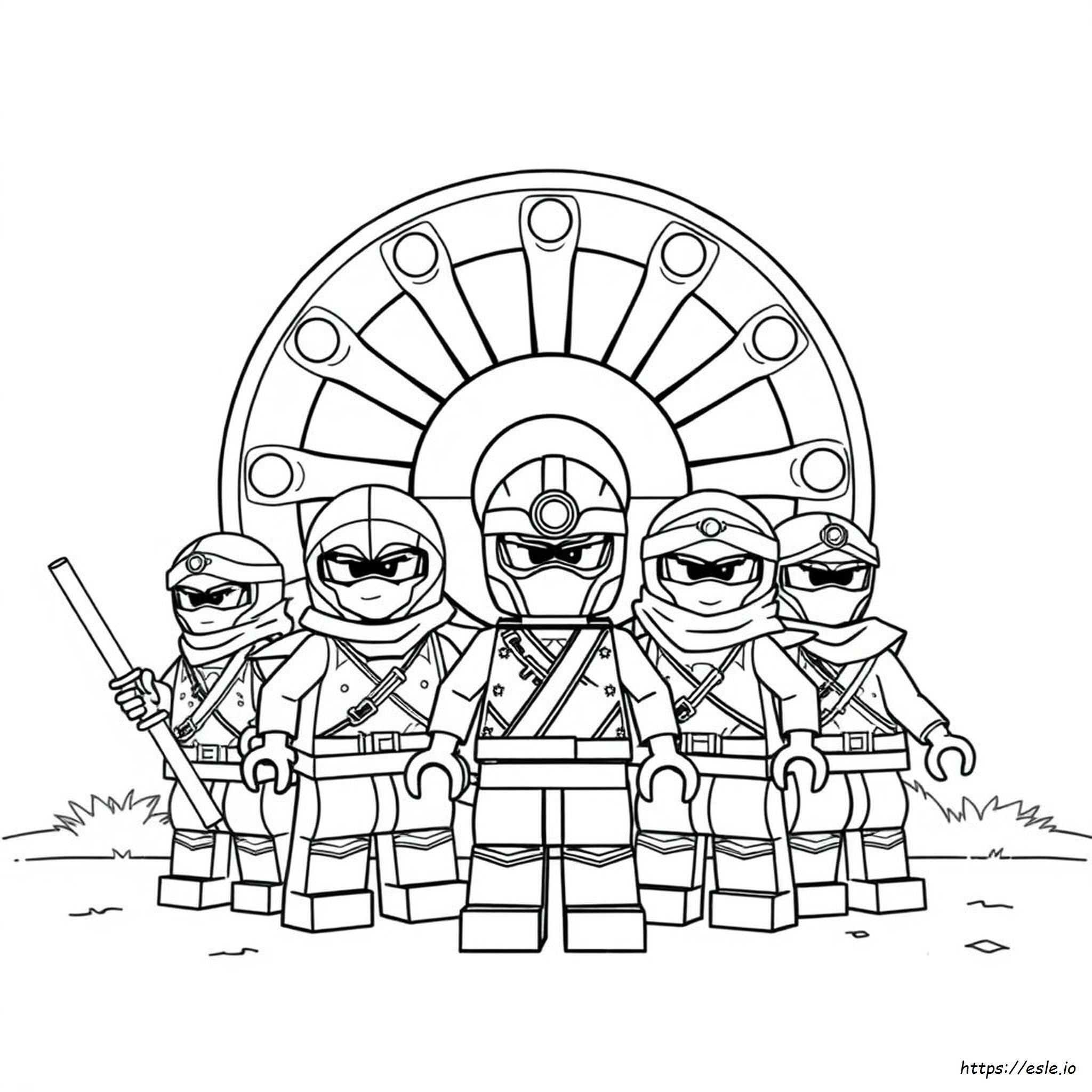 Coloring Power Rangers Ninja Steel
