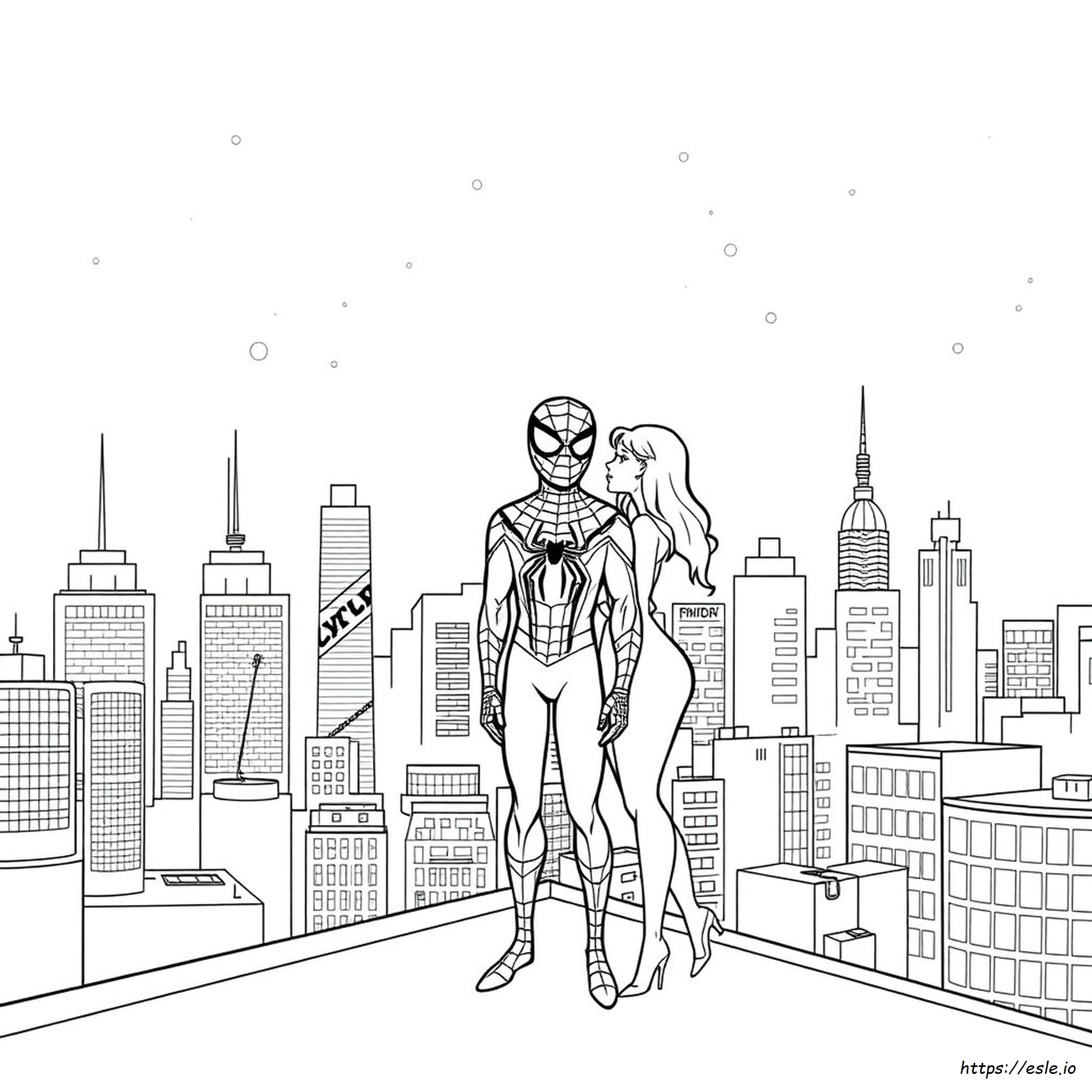 Spiderman And Spider Gwen Coloring Pages
