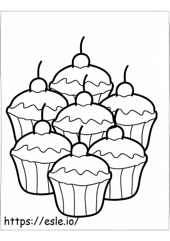 Coloriage Gâteau aux sept desserts à imprimer dessin