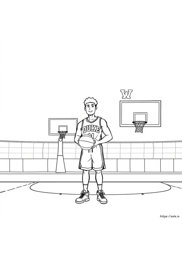 Páginas Para Colorear De Baloncesto De Duke