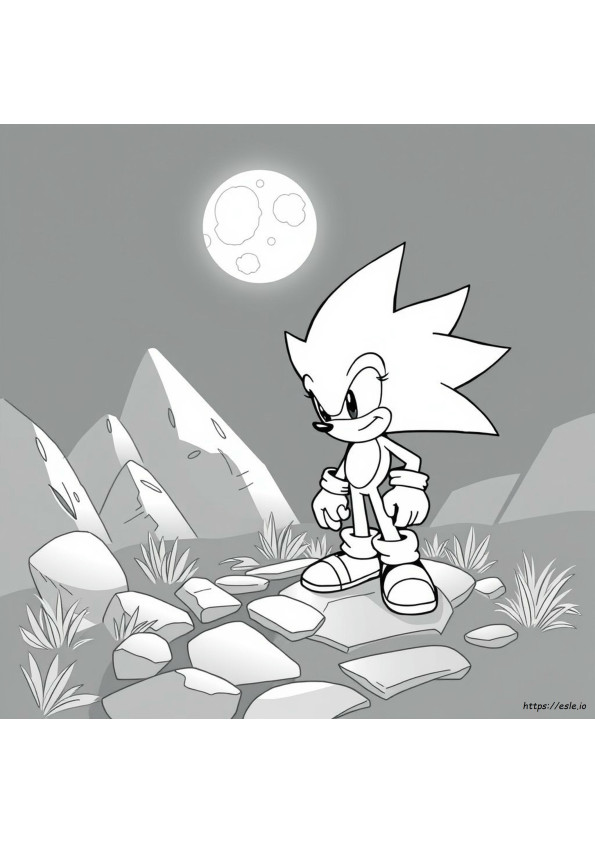 Shadow Sonic The Hedgehog Coloring Pages