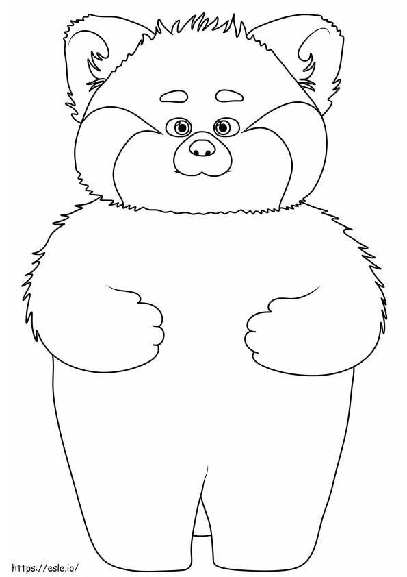 Cute Turning Red coloring page