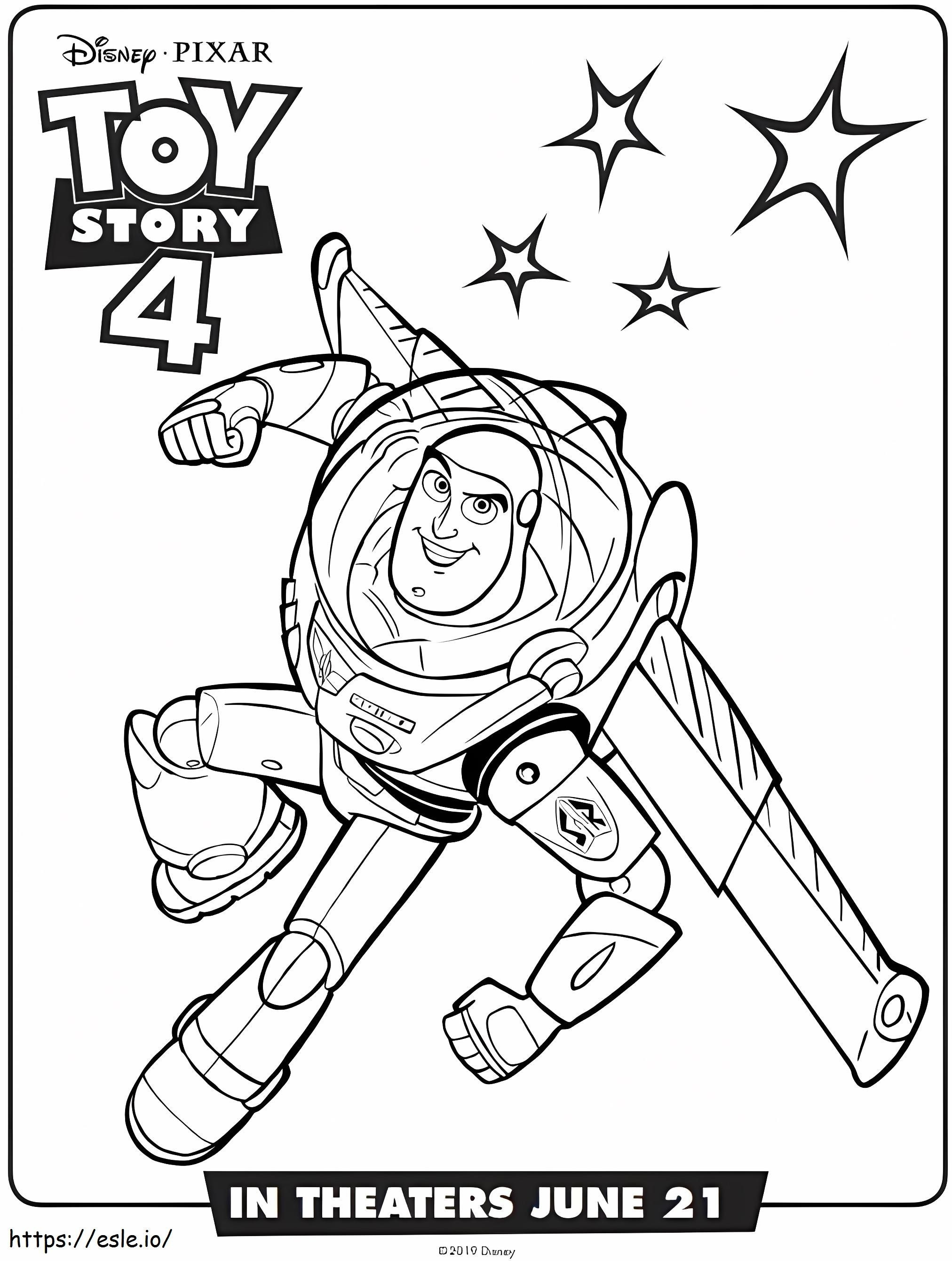 Buzz Light Year Toy Story 4 A4 coloring page
