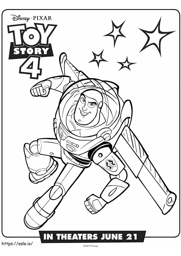 _Buzz Light Year Toy Story 4 A4 para colorir