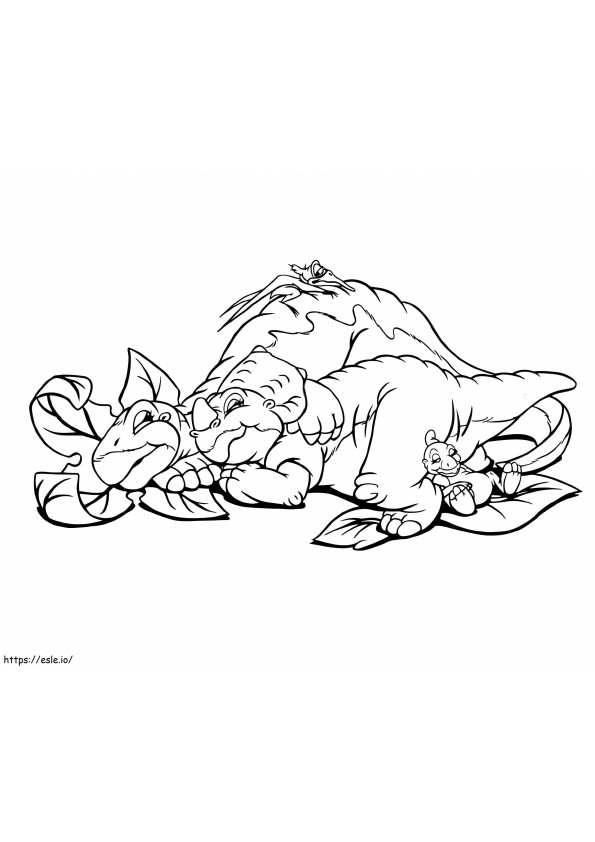 Land Before Time Free Printable coloring page