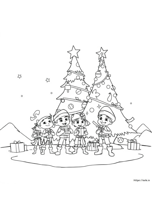 Jake And The Neverland Pirates Christmas Coloring Pages