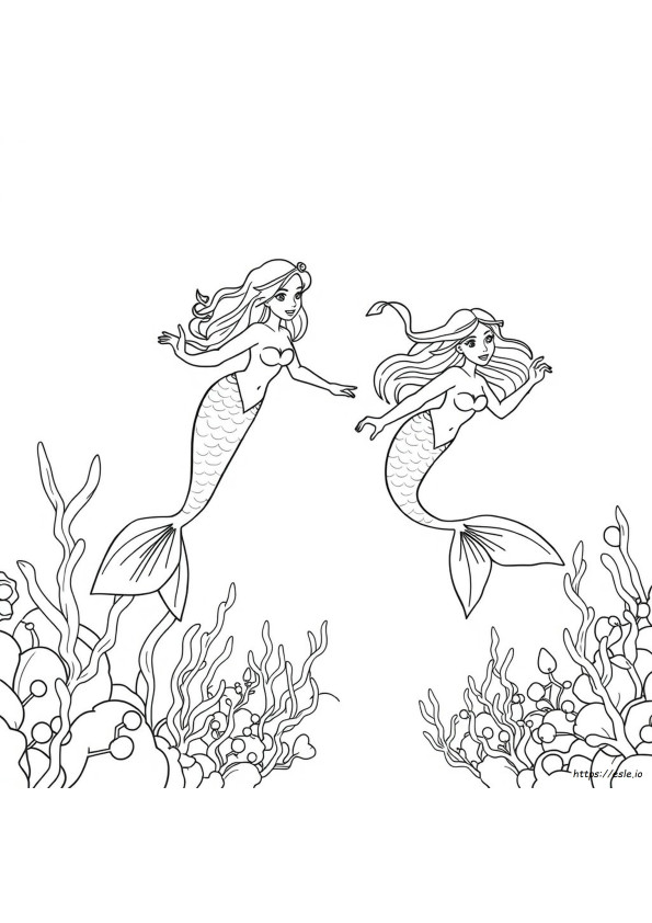 Real Mermaid Coloring Pages