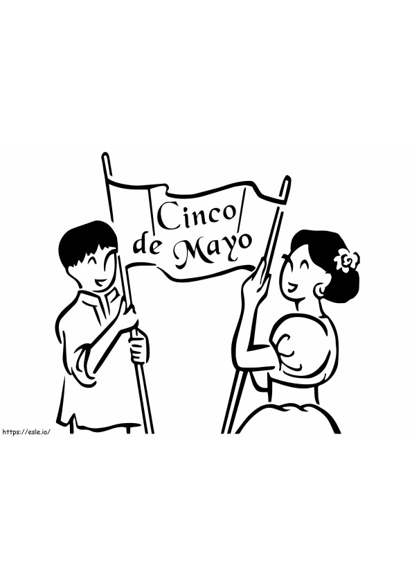 Cinco De Mayo-Banner ausmalbilder