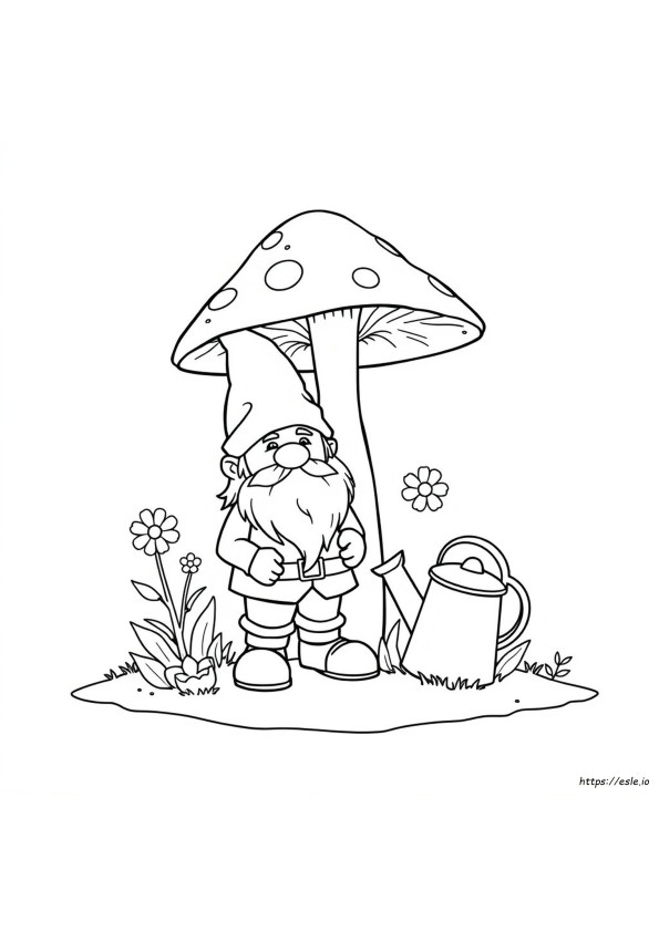 Easy Gnome Coloring Pages