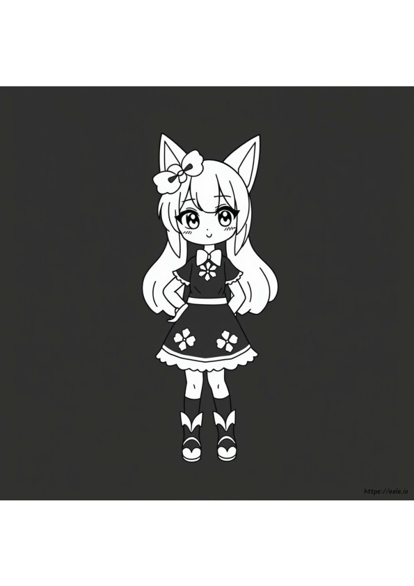 Gambar Mewarnai Kuromi Hitam Putih