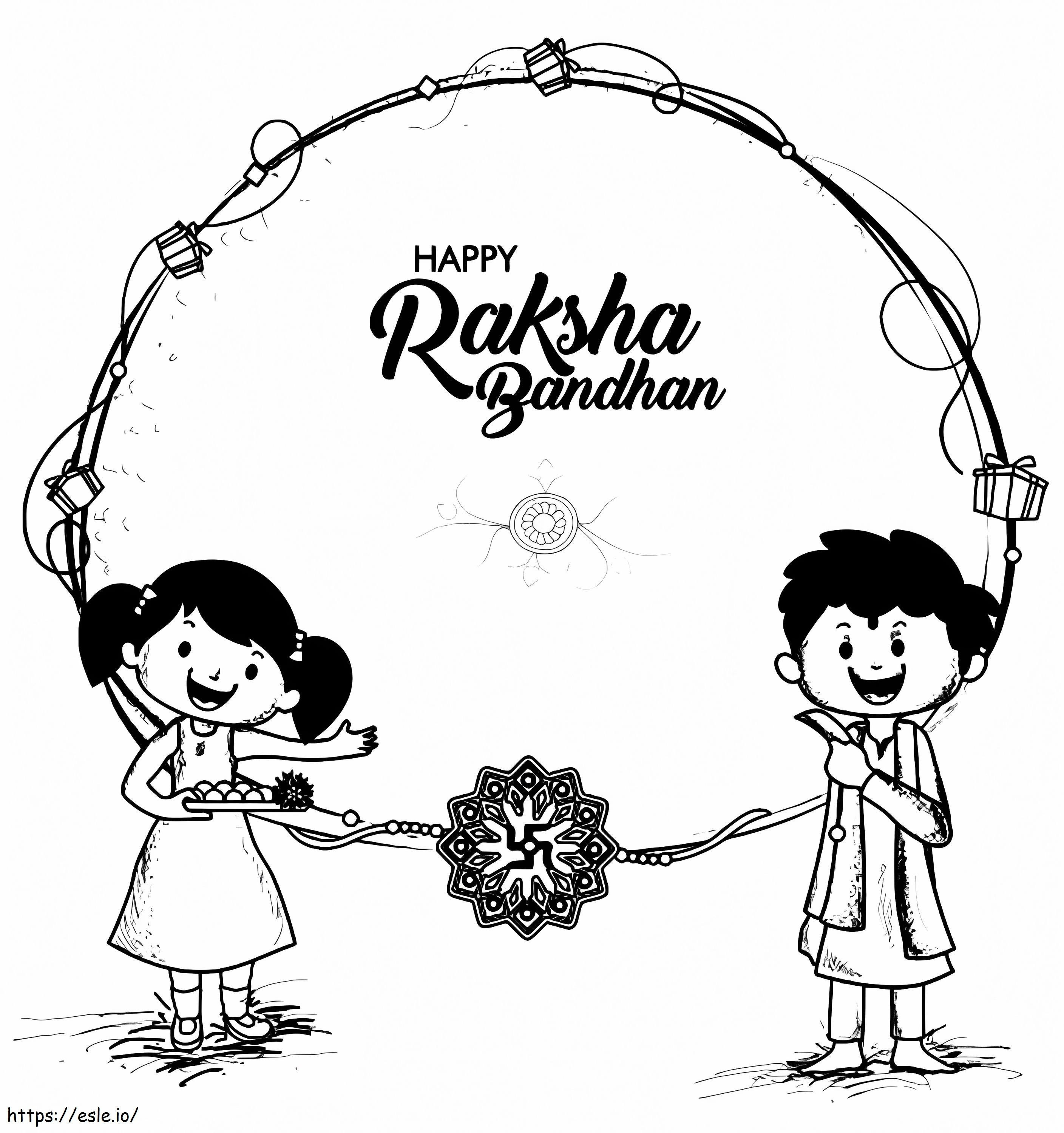Raksha Bandhan 8 para colorir